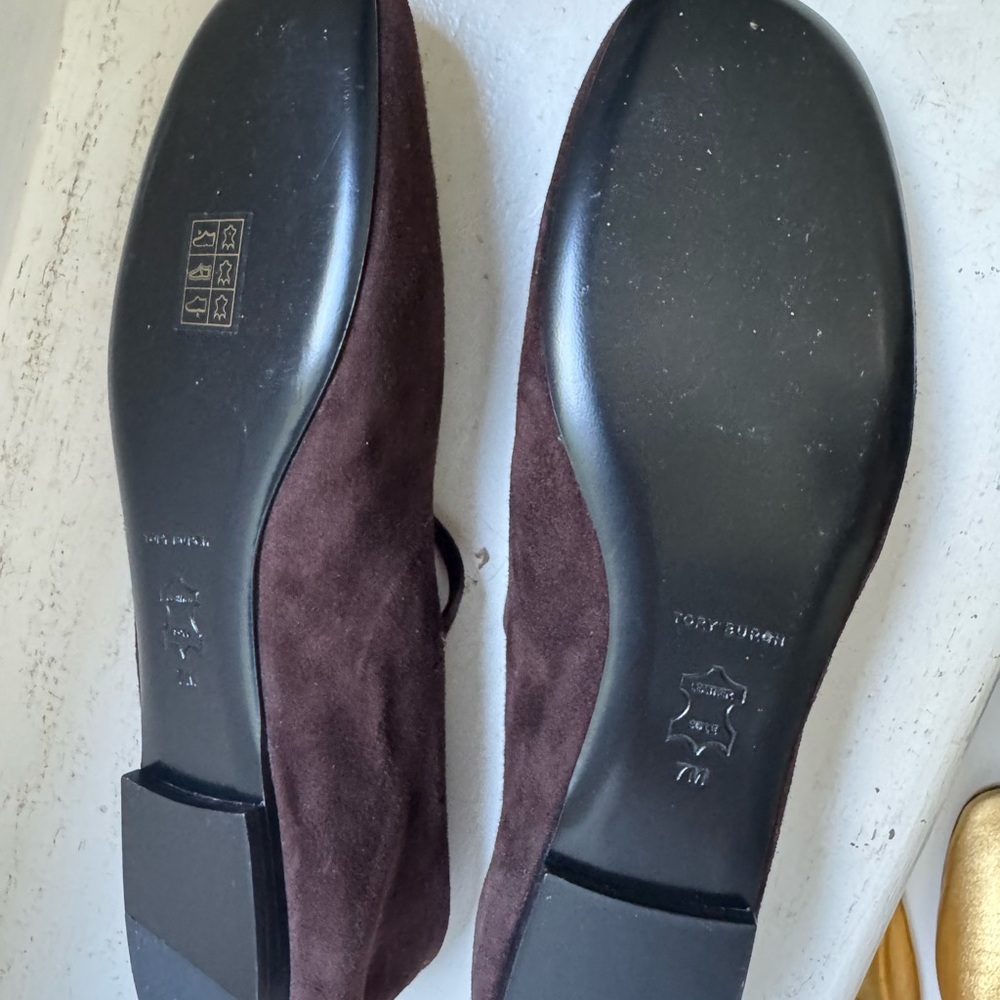 Tory Burch suede chocolate Mary Jane’s - Picture 2 of 3